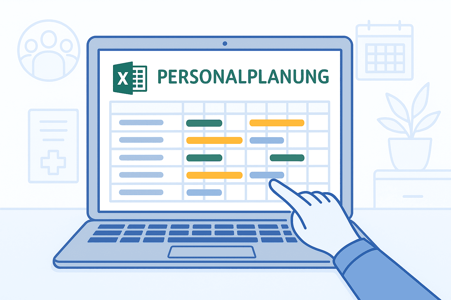 Personalplanung Excel Vorlage - Kostenlose Vorlage für Arztpraxen