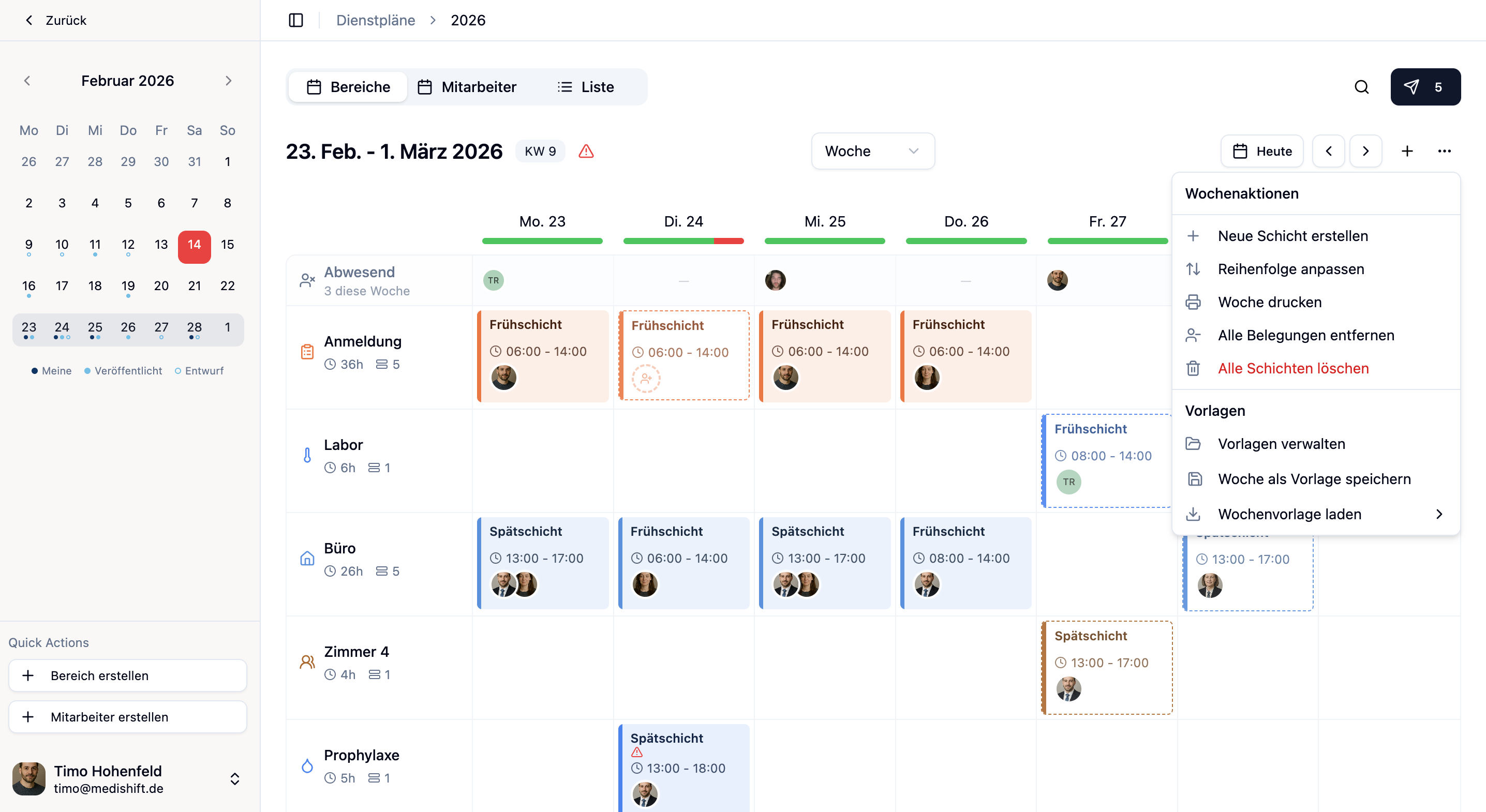 Intelligente Dienstplanung
